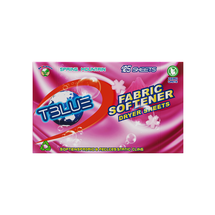 TBLUE Fabric Softener Dryer Sheet - Spring Mountain 105 Sheets