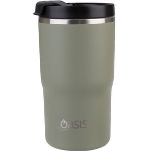 Oasis Ceramic Double Walled Insulated Travel Mug 480ml - Olive