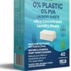 Laundry Sheets - 80 Wash - World First 0% PVA Plastic in the product (unlike other brands with up to 40% plastic going into