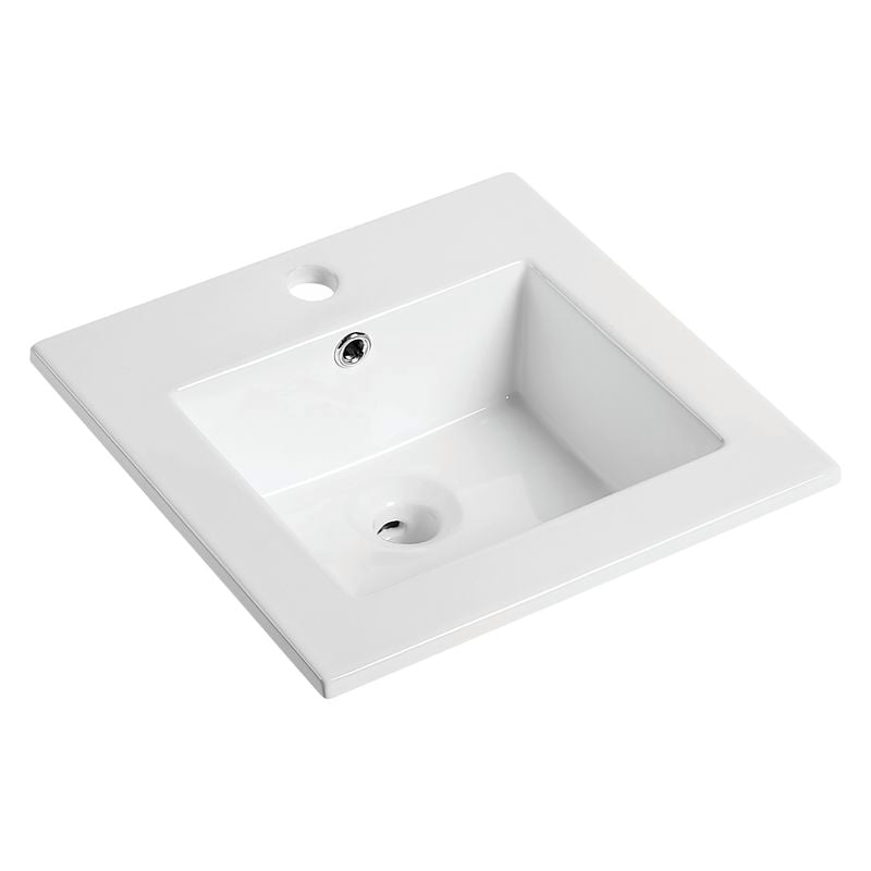 Rococo Gloss White Square Drop In Basin