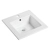 Mondella 415 x Gloss Square Drop In Basin White Rococo