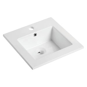 Mondella 415 x 415mm Gloss White Rococo  Square Drop In Basin