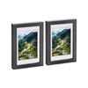 Nicola Spring Photo Frames with 4" x 6" Mount - 5" x 7" - Black - Pack of 2