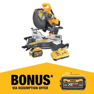 DeWALT 54V XR FLEXVOLT 305mm (12") Sliding Mitre Saw Kit DCS781X1-XE