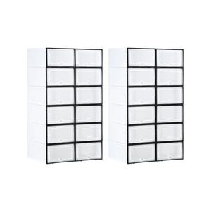 24pcs Plastic Shoe Display Cases