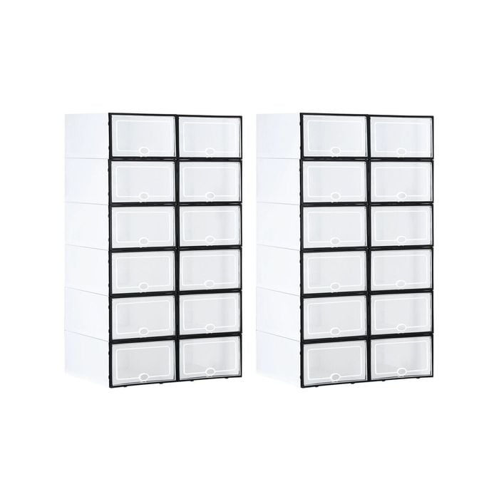 24pcs Plastic Shoe Display Cases