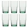 6pc Ecology Habitat Hi Ball Glasses Soft Green 390ml