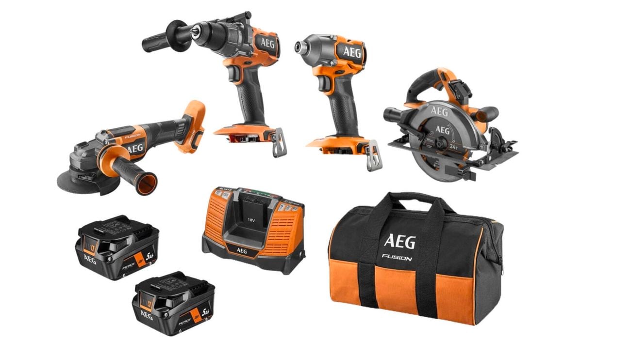 AEG 18V FUSION 4-Piece 5.0Ah FORCE Kit