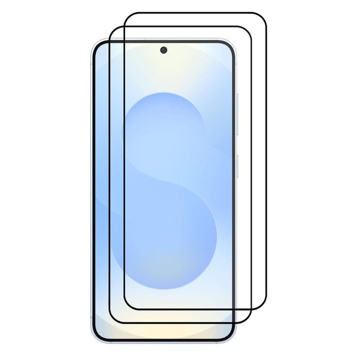 2 Pack MEZON Samsung Galaxy S25 (6.2") Clear Premium Fingerprint Unlock 9H HD Tempered Glass