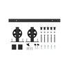 Rolltrak 2000 x 40 x 6mm Matte Black Big Wheel Barn Door Track Top Mount