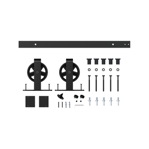 Rolltrak 2000 x 40 x 6mm Matte Black Big Wheel Barn Door Track Top Mount