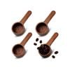 Anygleam Wooden Measuring Spoon Set 4-Pc Brown – Coffee Scoop for Kitchen