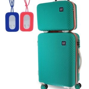 Gap Cabin Hard-shell Luggage & Mini Beauty Travel Case Set W/ Tag Turquoise