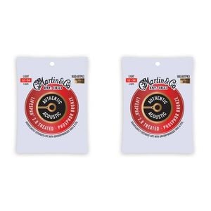 2x 3PK Martin Guitar MA540TPK3 Authentic Treated Strings 92/8 Phosphor Light