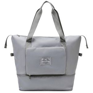 Provecta Foldable Travel Duffel Bag Large Capacity Waterproof Sports Gym Carry Bag Medium Grey