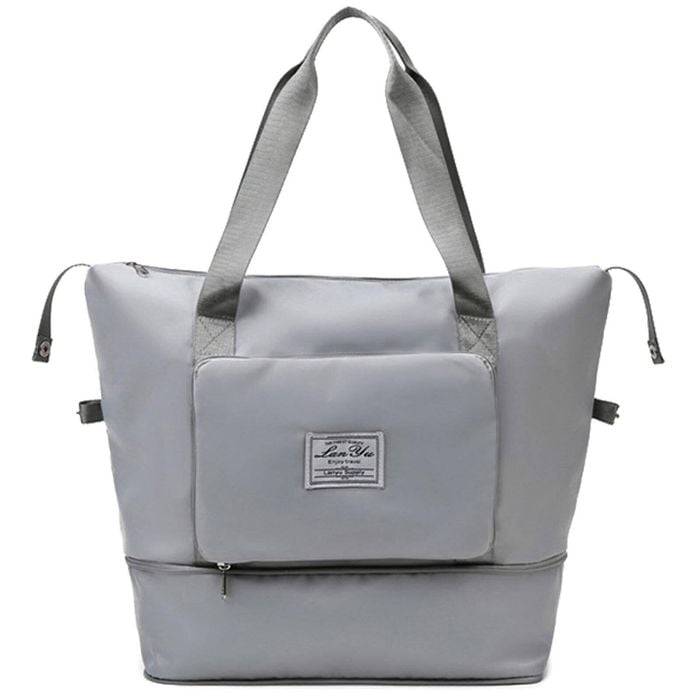 Provecta Foldable Travel Duffel Bag Large Capacity Waterproof Sports Gym Carry Bag Medium Grey