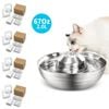 YES4PETS 2L Automatic Electric Pet Water Fountain Dog Cat Stainless Steel Dispenser 33x Filters