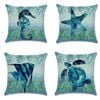 Catzon 4 Pcs Outdoor Beach Pillow Covers Soft Velvet Pillowcase for Sofa 50X50cm