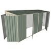 Build-a-Shed 1.5 x 4.5 x 2m Dual Single Hinged Side Door Skillion Shed - Green