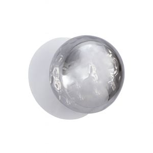 Lexi Lighting Odessa Molten Ripple Glass Led Wall Light With White Base - White/large