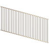 ProtectorAl 1201-2400W x 1200H Primrose Flat Top Square Picket Pool Fence Panel Raked Up to 15º