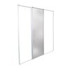 Lugna 2400 x 1800mm 1 Mirror 2 Melamine Triple Sliding Door Combo Package