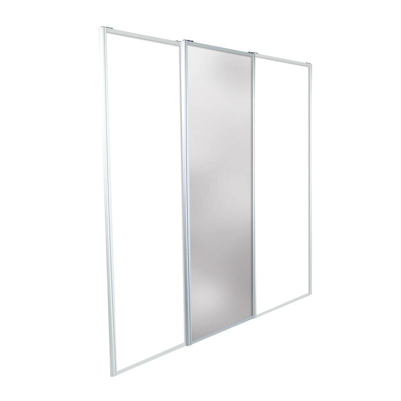 Lugna 2400 x 0-1800mm 1 Mirror 2 Melamine 3 Door Combo Package