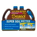 Seasol 2 x 2L Hose On Super Soil Wetter And Conditioner - Twin Pack