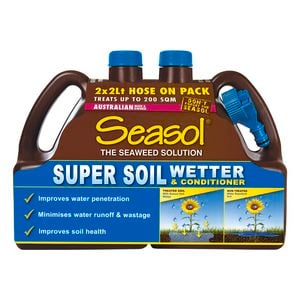 Seasol 2 x 2L Hose On Super Soil Wetter And Conditioner - Twin Pack