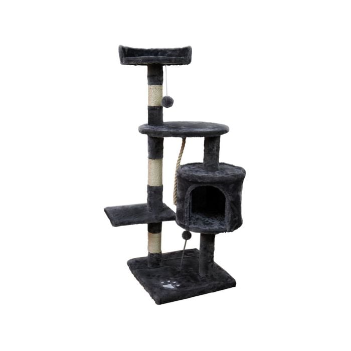 Furtastic 110cm Cat Tree Scratching Post - Dark Grey