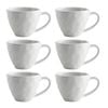 6pk Ecology Speckle Milk 380ml Stoneware Mug W/ Handle Round - White