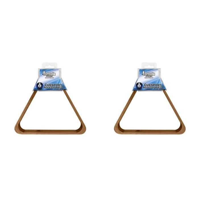 2PK Formula Sports 15 Ball Rack Wooden Pool/Billiards Triangle - Brown