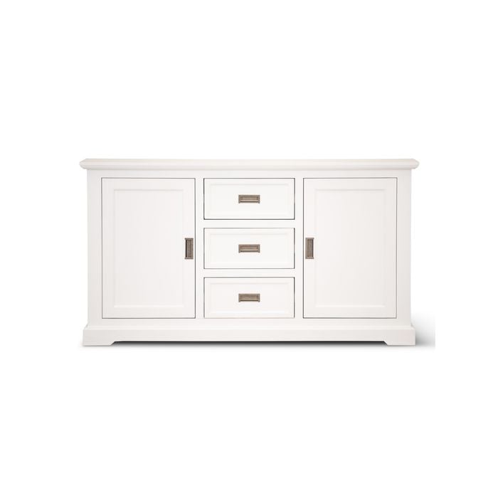 Laelia Buffet Table 166cm 2 Door 3 Drawer Acacia Wood Coastal Furniture -White