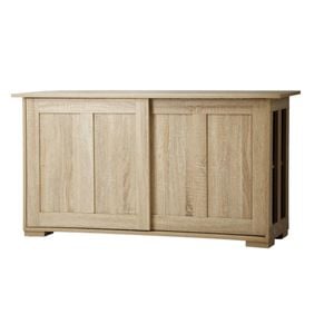 Oikiture Buffet Sideboard Cabinet Sliding Doors 120cm