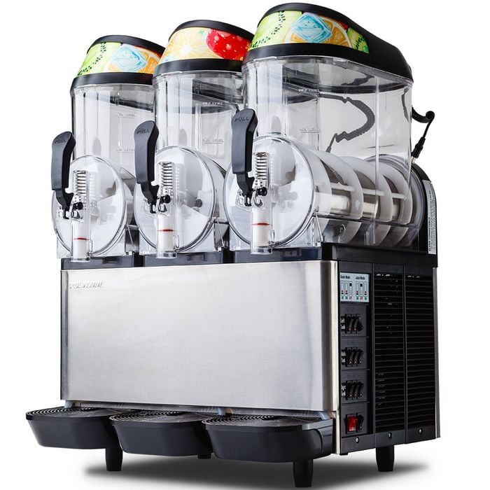 POLYCOOL 36L Triple Tank Commercial Slush Machine, Quality Secop Compressor, Frozen Slushy Maker