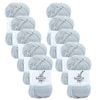 10pk Malli Super Blend Basic Crochet Knitting Yarn 8ply 100g 16x9cm Cloudy