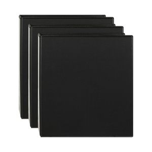 3x Marbig Clearview 3 D-ring Insert Binder A4 File 50mm Document Organiser Black