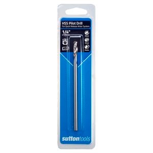 Sutton Tools 1/4" x 125mm Quick Release Holesaw HSS Pilot Drill