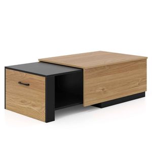 Costway Extendable Coffee Table Dual-tone Sliding Tabletop Wooden