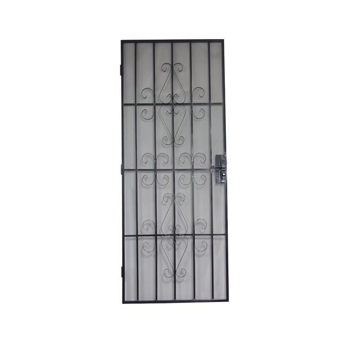2032 x 813mm Barrier Door Steel Frame Metric Catalina Black - Black