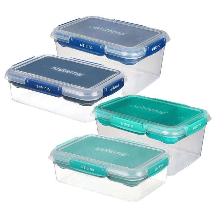 Sistema 4 Pack Stax To Go Food Container Set