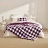 Dreamaker Gingham Plush Throw Blanket Cherry - 180x200cm