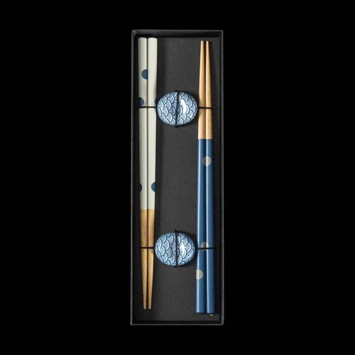 Omotenashi Komon Chopsticks & Chopstick Rests Set of 2