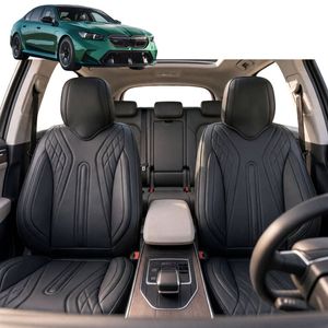 Australian Goose Front Seat Covers for BMW 5 Series 2023 - Current (G60 G61 G68) - PU Leather, Black (2pc)