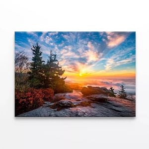 Mountains Sunrise North Carolina  Print 100% Australian Made 90 x 60cm  (Stretched)