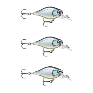 3x Rapala 3.5cm X Light Crank Mid Run Crankbait Fishing Lures - Baby Aspius