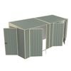 Build-a-Shed 1.5 x 4.5 x 2.0m Tunnel Shed Tunnel Hinged Door Plus Dual Double Hinged Side Door - Green