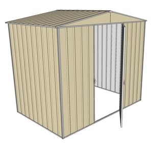 Build-a-Shed 2.3 x 1.5 x 2.3m Single Hinge Door Garden Shed - Cream