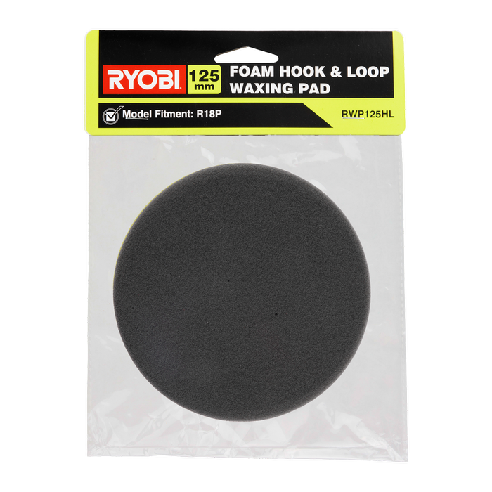 Ryobi 125mm Hook And Loop Foam Waxing Pad