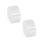 Pillar 25mm White Cap Finial Pair